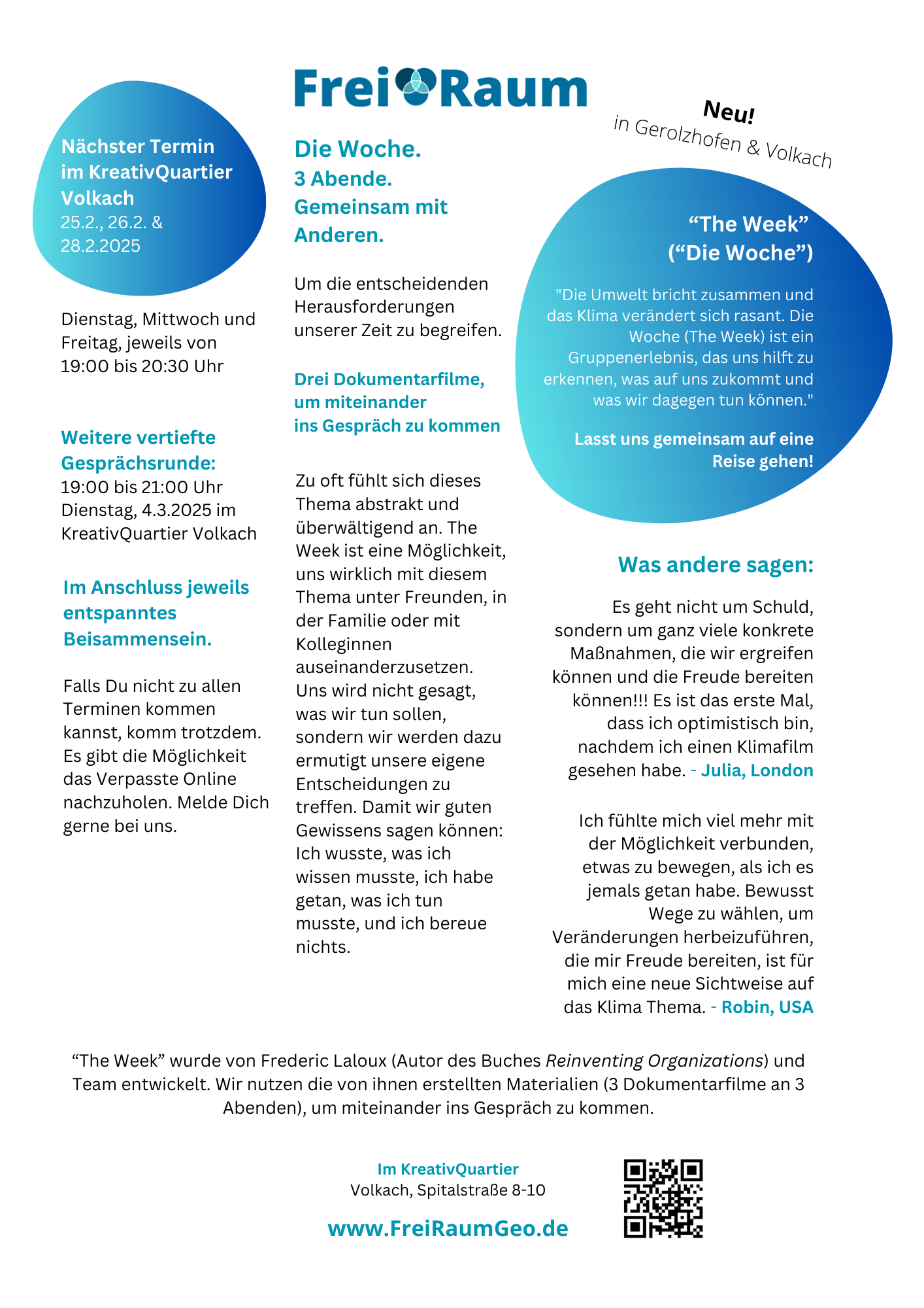 The Week Veranstaltung Plakat